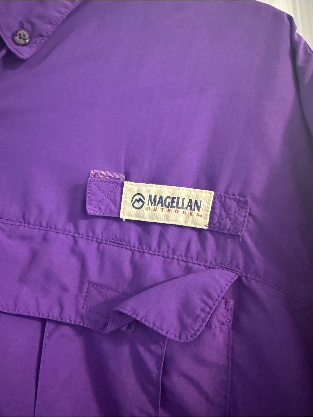 Magellan Outdoors Vibrant Purple Outdoor Shirt with Turquoise Trim
